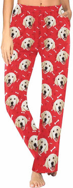 Custom Face Pajamas Pants Personalized Sleepwear Bottoms for Women XS-XXL