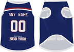 New York Custom Pet Jersey Dog Clothes Jersey Various Sizes Customized Any Name & Number for Small & Middle and Big Dogs