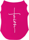 Faith Cross Dog Tee Shirt Sizes for Puppies, Toys, and Large Breeds (Hot Pink, Medium 68)