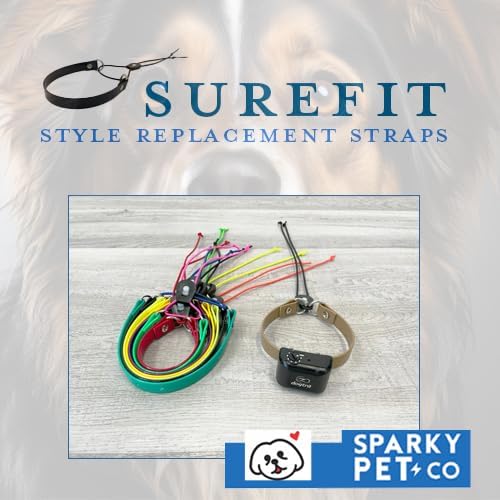 Replacement GPS eCollar with Adjustable Bungee, Multi-Hole Design, and Secure Toggle Closure for Small Dogs (Neon Orange, Small Neck)