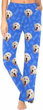Custom Face Pajamas Pants Personalized Sleepwear Bottoms for Women XS-XXL