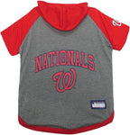Pets First MLB Hoodie for Dogs & Cats - Washington Nationals Dog Hooded T-Shirt, X-Small. - MLB Team Color Hoody (NAT-4044-XS)