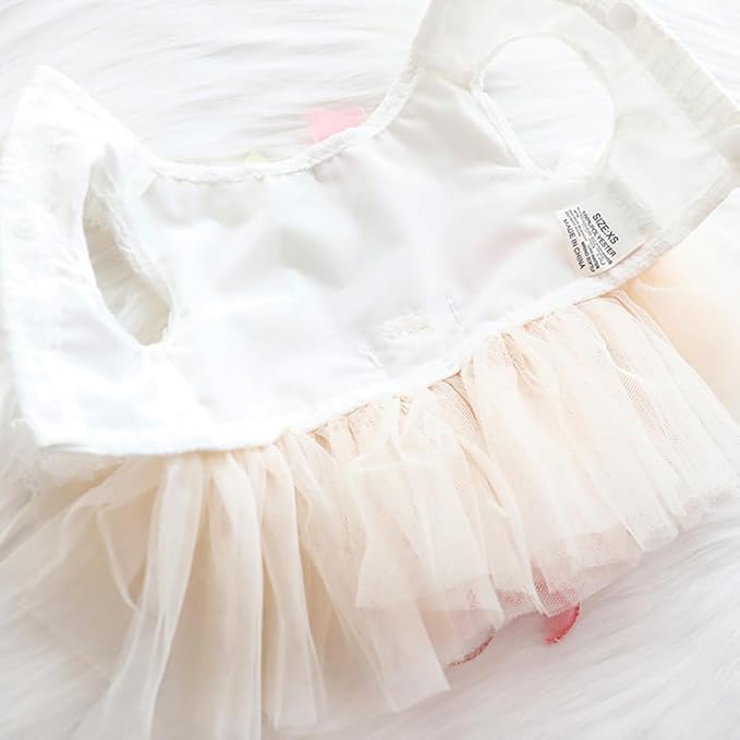 Fashion Sweet Puppy Dog Blingbling Princess Skirt Pet Dog Lace Cake Camisole Tutu Dress D-Pink XL
