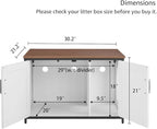 unipaws Extra Large Cat Litter Box Enclosure Furniture with Top Opening, XL Washroom Bench for Cats with Removable Divider, Jumbo Automatic Litter Box Cover and Hidden Cat Box