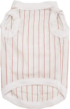 Petitebella Baseball Heart Puppy Dog Shirt (White/Red Stripes, XX-Large)