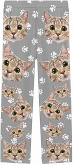 FunStudio Personalized Pajama Pants for Women Custom Photo Face Printed Pajama Bottoms with Pockets