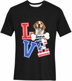 Custom T Shirts with Face Photo Text Pet Shirt for Men Personalized Picture Tee Shirt Design Your Own Dad Grandpa Shirt