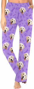 Custom Face Pajamas Pants Personalized Sleepwear Bottoms for Women XS-XXL