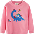 Toddler Baby Girls Cotton Sweater, Long Sleeve Crewneck Sweatshirt Pullover Kids Warm Clothing for Fall Winter