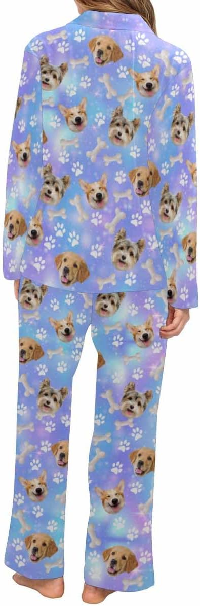 Artsadd Personalized Pajamas with Faces for Women Men Custom Christmas Pajamas Gifts for Family Couple, Funny Photo Pjs