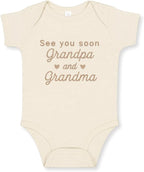 COUPLEHOODIES Personalized Baby Onesie Bodysuit – Custom Embroidery Gift for Pregnancy Reveal Baby Shower or First Grandchild