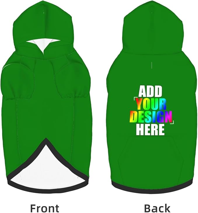 Custom Dog Hoodie with Text Photo, Personalized Pet Clothes Sweatshirt for Small/Medium/Large Dogs, Cats,S, Gray
