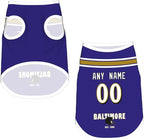 Baltimore Dog Clothes Jersey Pet Jersey Customized Any Name & Number S-5XL for Small Middle and Big Dogs