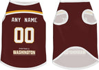 Wash1ngt0n Custom Pet Jersey Dog Clothes Jersey Various Sizes Customized Any Name & Number for Small & Middle and Big Dogs