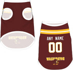 Wash1ngt0n Dog Clothes Jersey Pet Jersey Customized Any Name & Number S-5XL for Small Middle and Big Dogs