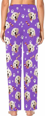 Custom Face Pajamas Pants Personalized Nightwear Bottoms for Women XS-XXL