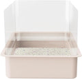 3Pcs Cat Litter Box Pee Shields - Open Top Litter Box Splash Guard Privacy Screen Transparent Easy Clean 14.5 * 11.5in-Box Not Included (3)
