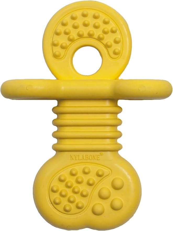 Nylabone Rubber Teether Puppy Chew Toy, Teething Toys for Puppies, Vanilla Flavor, Small - Up to 25 lbs, 1 Count