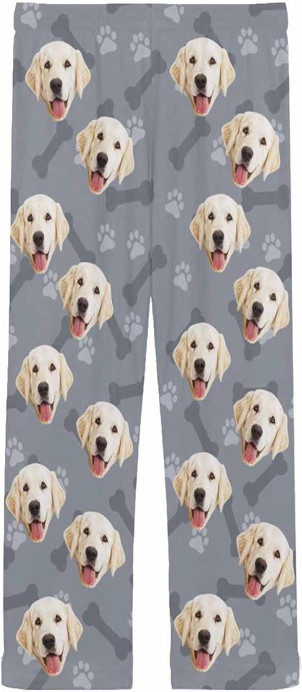 MyPupSocks Customized Face Pajamas Pants Photo Pajama Bottoms for Men S-XXL