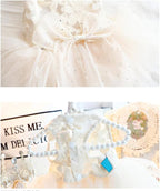 Fashion Sweet Puppy Dog Blingbling Princess Skirt Pet Dog Lace Cake Camisole Tutu Dress C-White XL