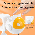 OCG Smart Automatic Cat Toy - Interactive Electronic Feather Ball with Auto-Moving & Lifting Features for Indoor Cats, Self-Play Space Ball Design Hanging Toy for Small/Medium Kittens (Battery-Free)