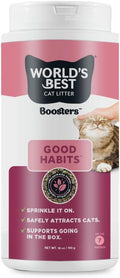 WORLD'S BEST CAT LITTER® Boosters™ Good Habits™ | Natural and Sustainable Cat Litter Additive | Attracts Your Cat to The Litter Box and Helps Avoid Accidents | Plant-Based Attractant | 18 oz Canister