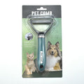 Pet Grooming Supplies - 2-in-1 Professional Undercoat Rake and Pet Brush | Shedding Control for Long Haired Dogs and Cats, Deshedding Tool, Furminator for Dogs,Green
