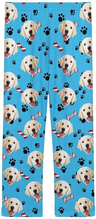 Custom Face Pajamas Pants Personalized Nightwear Bottoms for Women XS-XXL