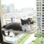 Smttzion Cat Window Perch for Large Cats, Heavy Duty Cat Hammock Window Seat with Strong Suction Cups, Space Saving & Easy Clean Resting Bed for Indoor Cats