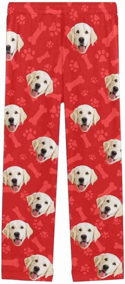 Custom Face Pajamas Pants Personalized Sleepwear Bottoms for Women XS-XXL