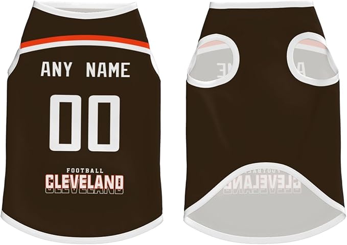Clevel and Custom Pet Jersey Dog Clothes Jersey Various Sizes Customized Any Name & Number for Small & Middle and Big Dogs
