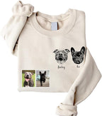 Personalized Dog Photo Sweatshirt, Custom Sweatshirt from Pet Photo, Cat Mom Mama Sweatshirt, Dog Mom Lovers Gifts for Women, Pet Memorial, Gifts for Mothers Day Christmas