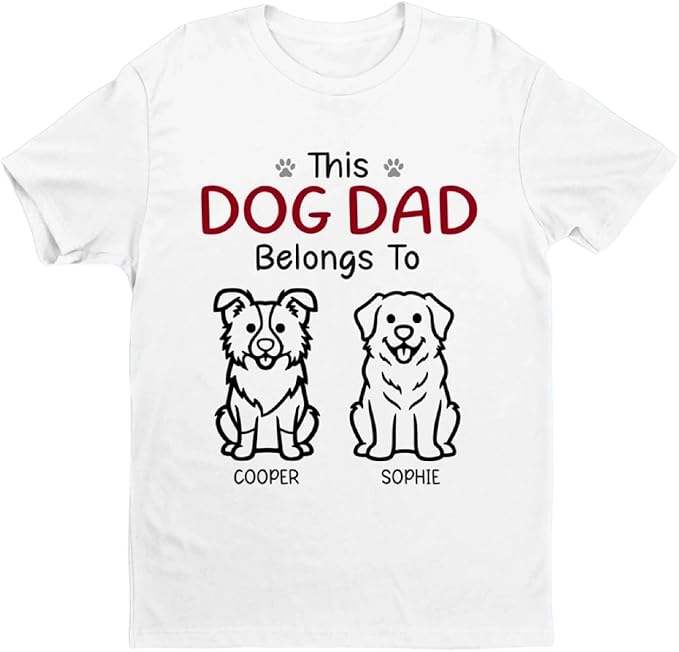 Personalized Family Shirt Gift for Dog Cat Dad Mom Pet Lovers on Fathers Mothers Day Birthday Unisex Tee Gift for Men Women