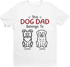 Personalized Family Shirt Gift for Dog Cat Dad Mom Pet Lovers on Fathers Mothers Day Birthday Unisex Tee Gift for Men Women