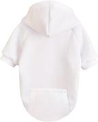Jecikelon Winter Dog Hoodie Sweatshirts with Pockets Warm Dog Clothes for Small Dogs Chihuahua Coat Clothing Puppy Cat Custume (White, XX-Small)