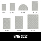 GORILLA GRIP Cat Litter Box Mat, 35x23, Water Resistant, US Designed Kitty Litter Trapping Mats, Easy to Clean, Scatter Control, Less Mess and Clean Floors, Kitten Supplies for Indoor Cats, Light Gray
