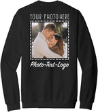 Personalized Clothing with Your Photo Custom T-Shirts, Sweatshirts & Hoodies Add Text or Logo Front