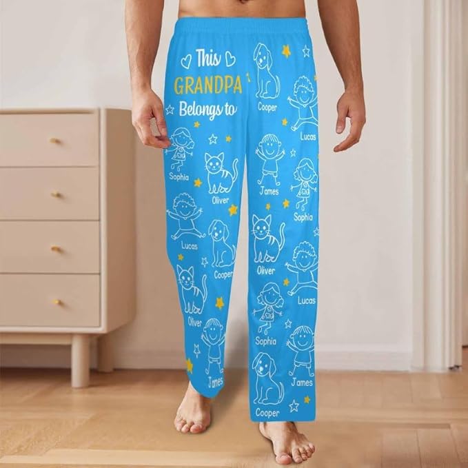 Personalized Face Pajama Pants for Men Women Custom Photo Printed Pajamas Bottoms Trousers Gift for Christmas Birthday