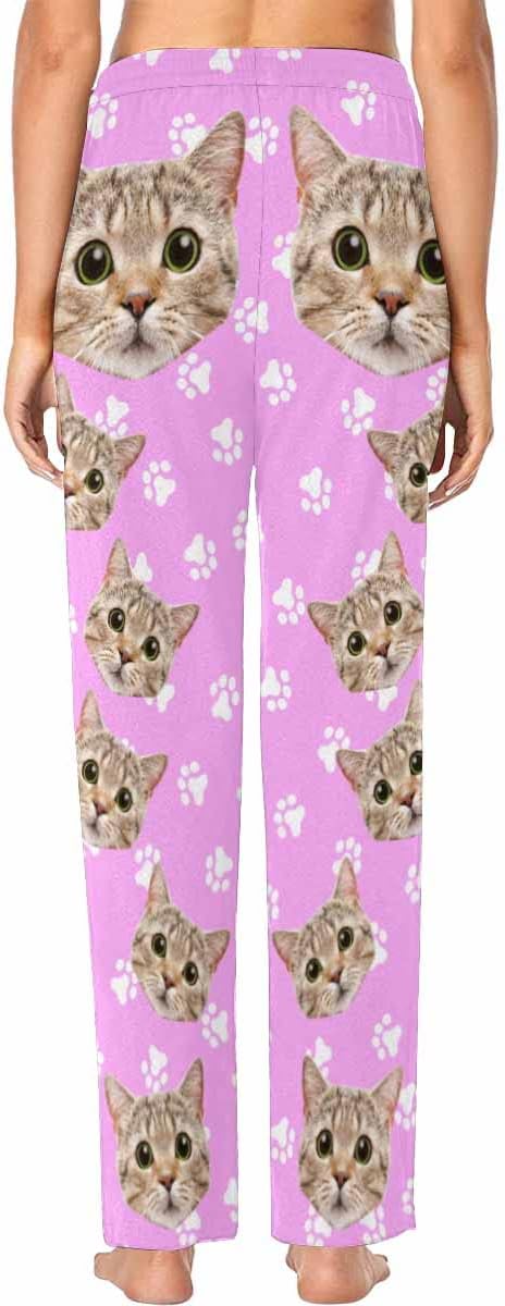 FunStudio Personalized Pajama Pants for Women Custom Photo Face Printed Pajama Bottoms with Pockets
