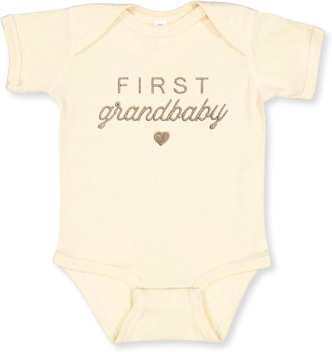 COUPLEHOODIES Personalized Baby Onesie Bodysuit – Custom Embroidery Gift for Pregnancy Reveal Baby Shower or First Grandchild