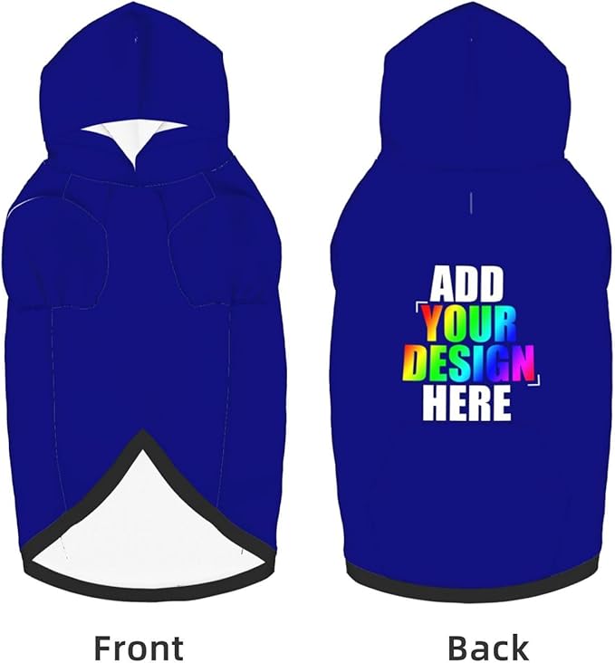 Personalized Pet Sweatshirt, Custom Dog Hooded with Pocket, Customize Hoodies for Dogs, Puppy, S, MediumPurple