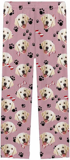 Custom Face Pajamas Pants Personalized Nightwear Bottoms for Women XS-XXL