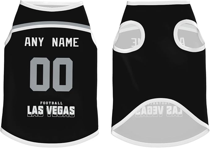 Las Vegas Custom Pet Jersey Dog Clothes Jersey Various Sizes Customized Any Name & Number for Small & Middle and Big Dogs