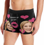 M YESCUSTOM Custom Faces Funny Short Briefs Gift for Husband Underwear