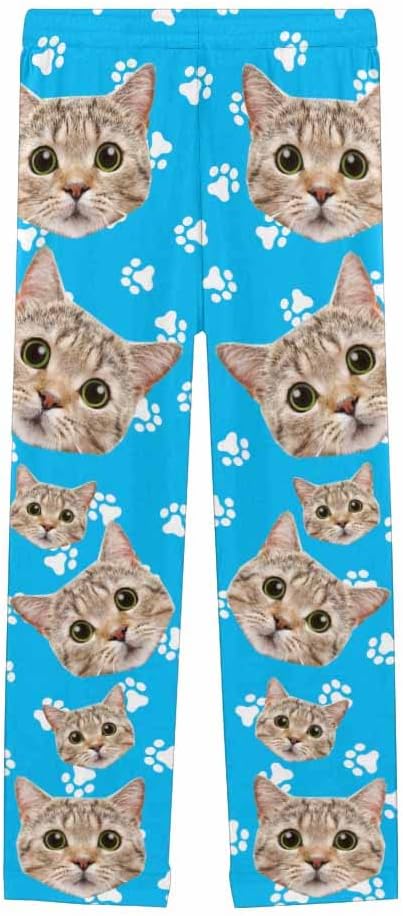 FunStudio Personalized Pajama Pants for Women Custom Photo Face Printed Pajama Bottoms with Pockets