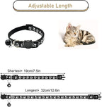 2 Pack Cat Collars Quick Release Reflective Kitten Collar with Bell & Safety Release (Dark Blue)