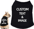 Custom Dog Shirt,Personalized Pet Apparel with Name Text Photo Image,Lightweight Breathable Puppy Kitten Cotton Vest for Small Medium Large Dogs Cats,Puppy Gift (Black, 3X-Large)
