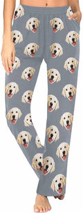 Custom Face Pajamas Pants Personalized Sleepwear Bottoms for Women XS-XXL