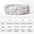 WESTERN HOME WH Calming Dog & Cat Bed, Anti-Anxiety Donut Cuddler Warming Cozy Soft Round Bed, Fluffy Faux Fur Plush Cushion Bed for Small Medium Dogs and Cats