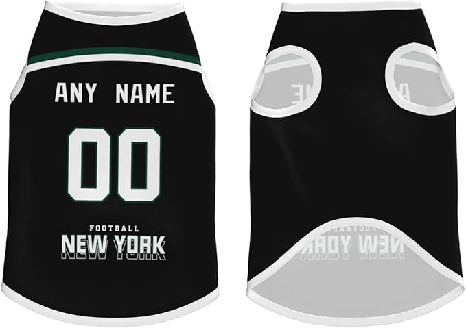 New York Custom Pet Jersey Dog Clothes Jersey Various Sizes Customized Any Name & Number for Small & Middle and Big Dogs